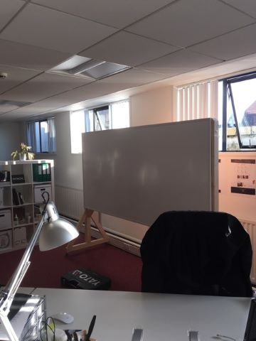 And Step 3 - a large double sided mobile white board for their offices